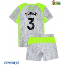 Manchester City Ruben Dias #3 Tredjedraktsett Barn 2025-26 Kortermet (+ Korte bukser)